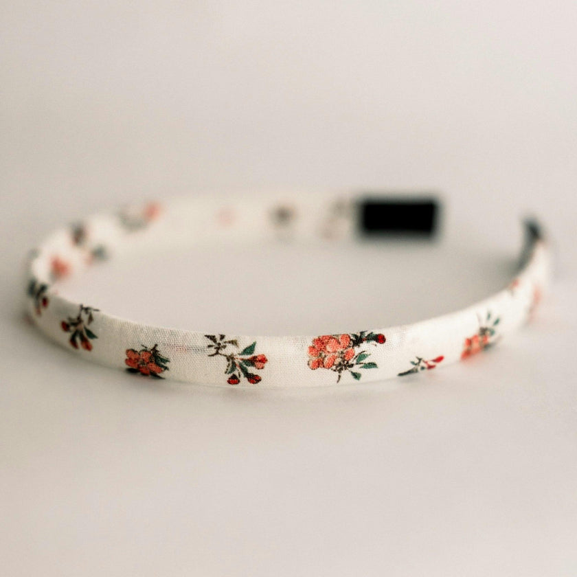 Petite Petals Headband- Red Hypericum