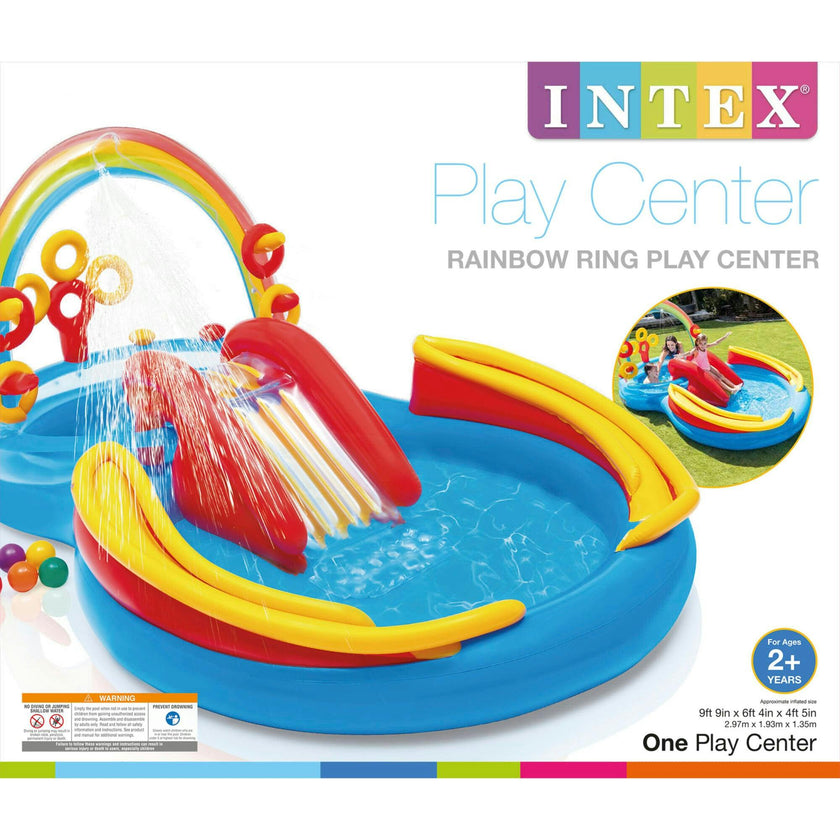 Rainbow Slide Inflatable Pool & Water Slide Ring Center