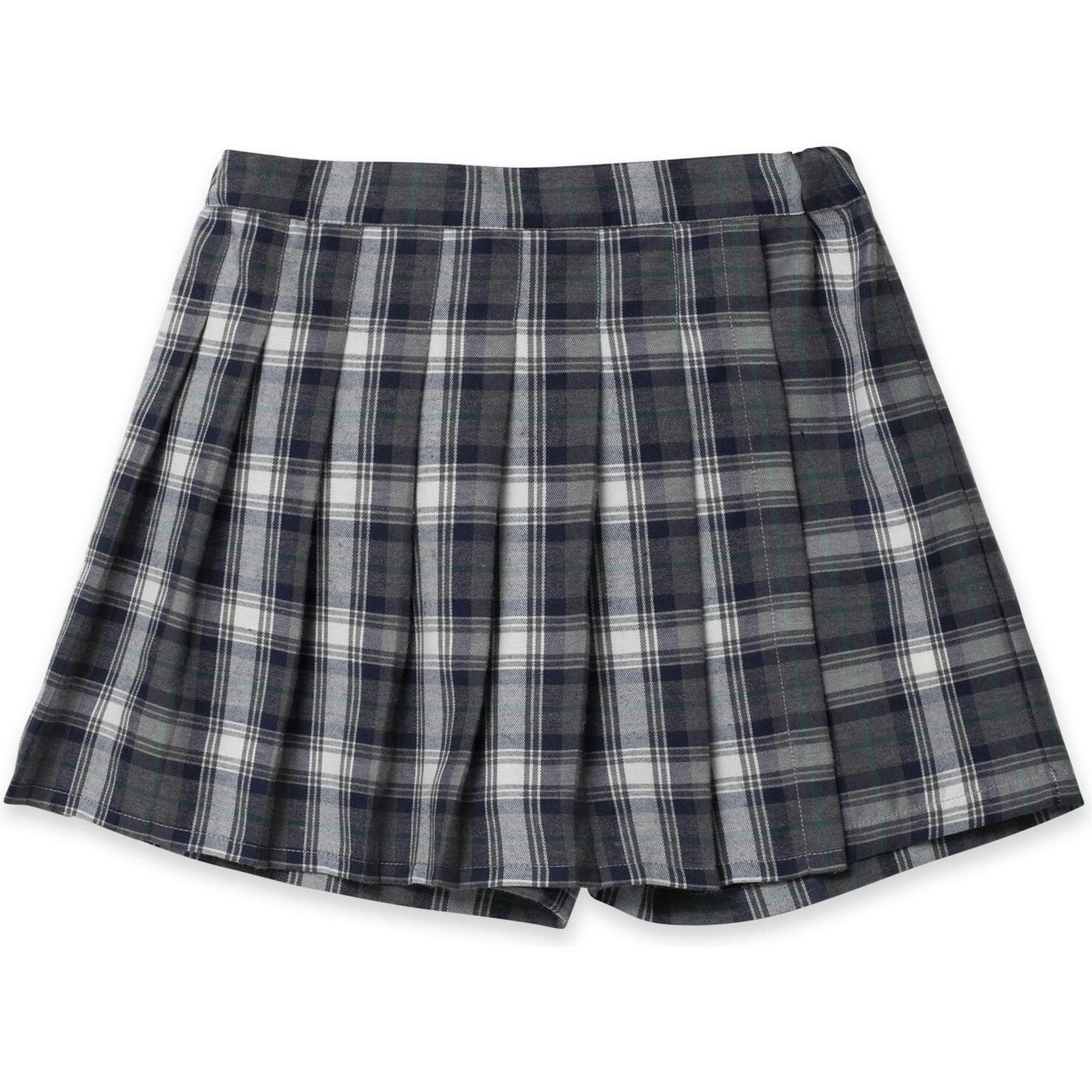 Play Pleated Skort in Grey Plaid