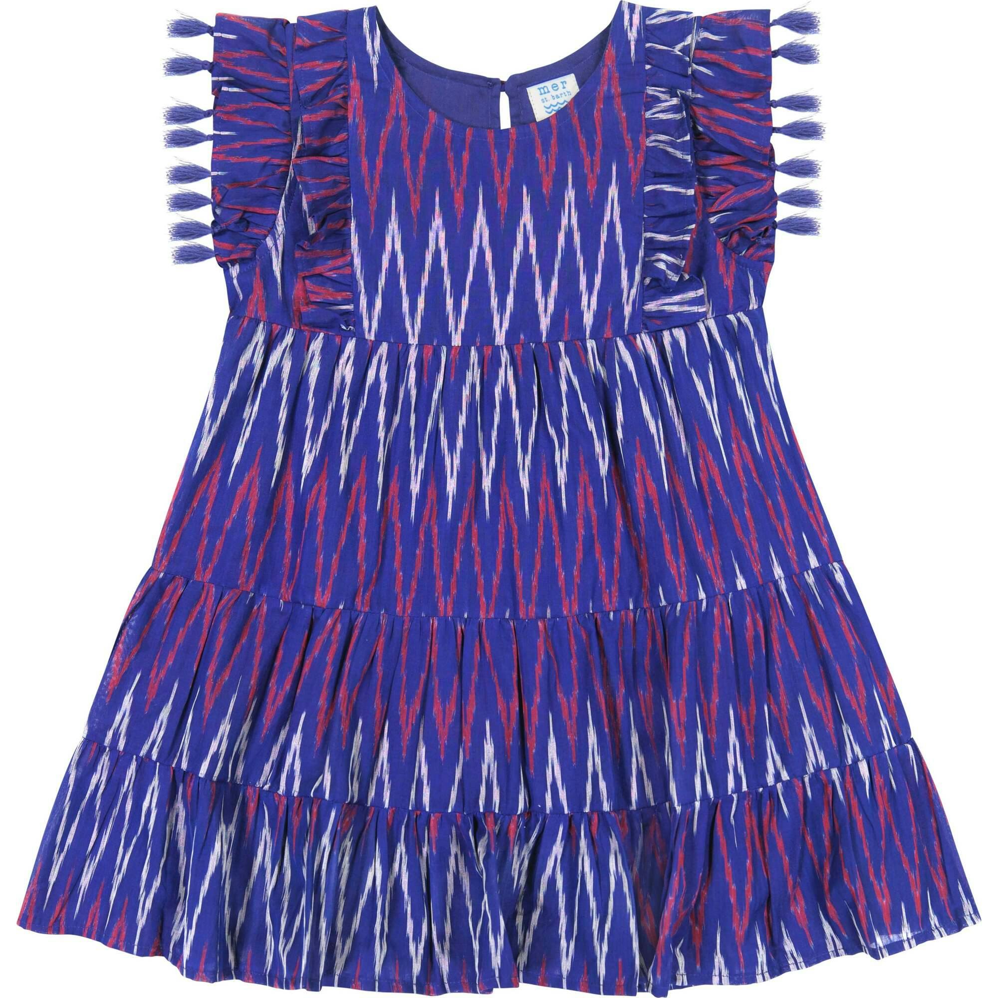 Sophie Double-Layered Tassel Dress, White