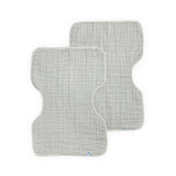 Cotton Muslin Burp Cloth 2 Pack - Grey Stripe
