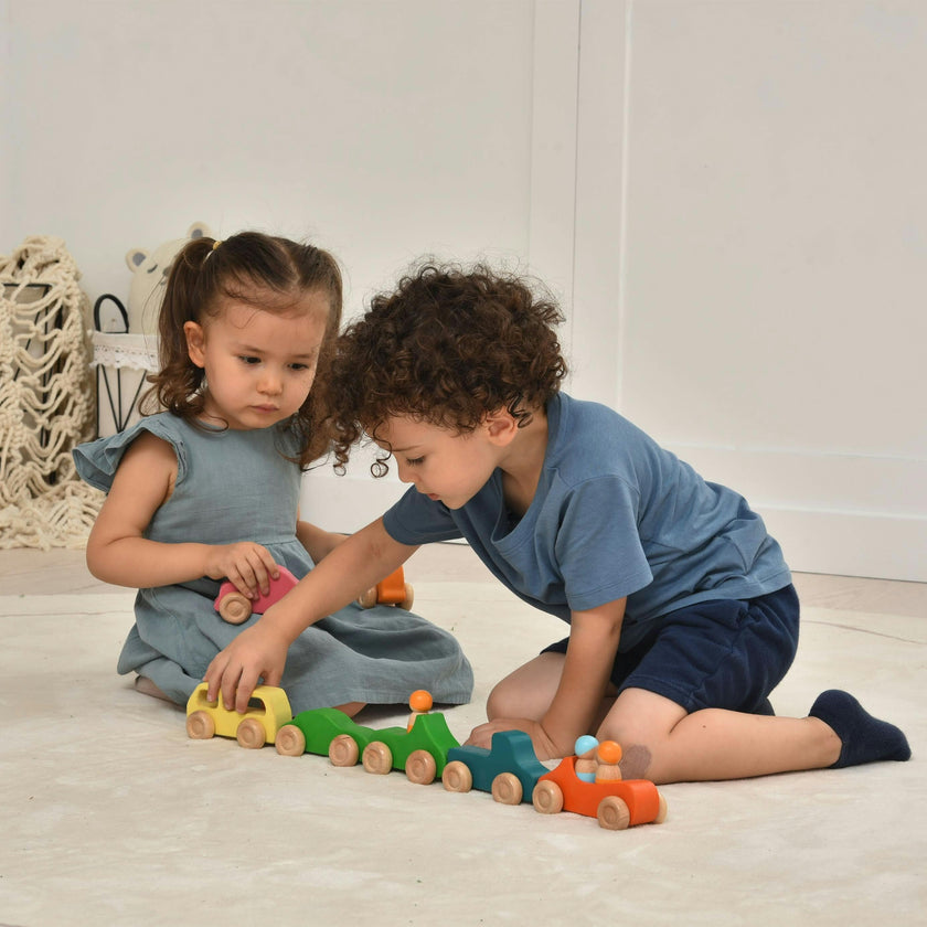 Wooden Car Toy set - 10 Piece Set