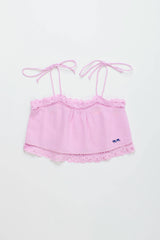 ISLA LACE TOP PINK