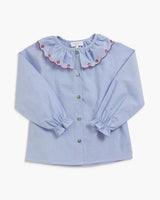Anaise Blouse Sky Blue Fil a Fil