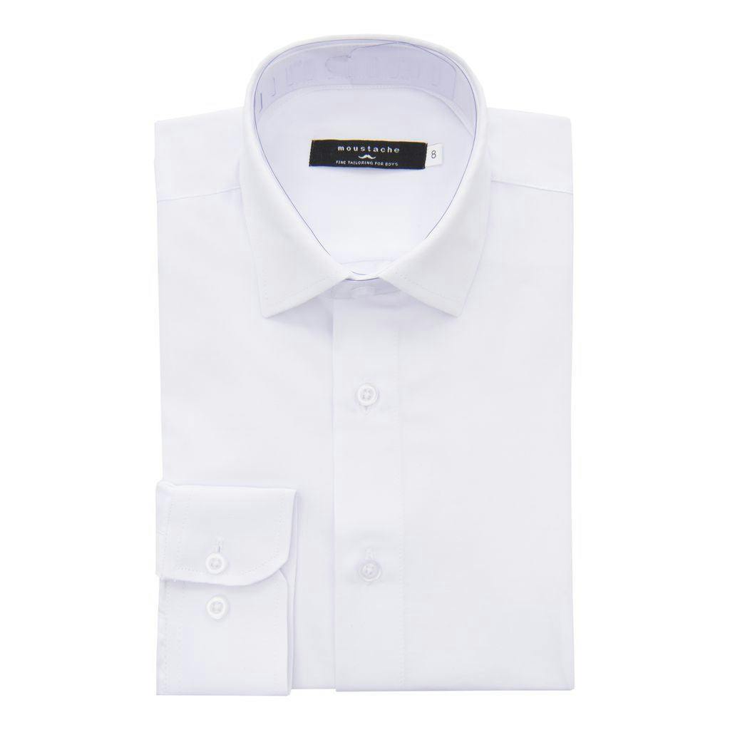 White Solid Dress Shirt