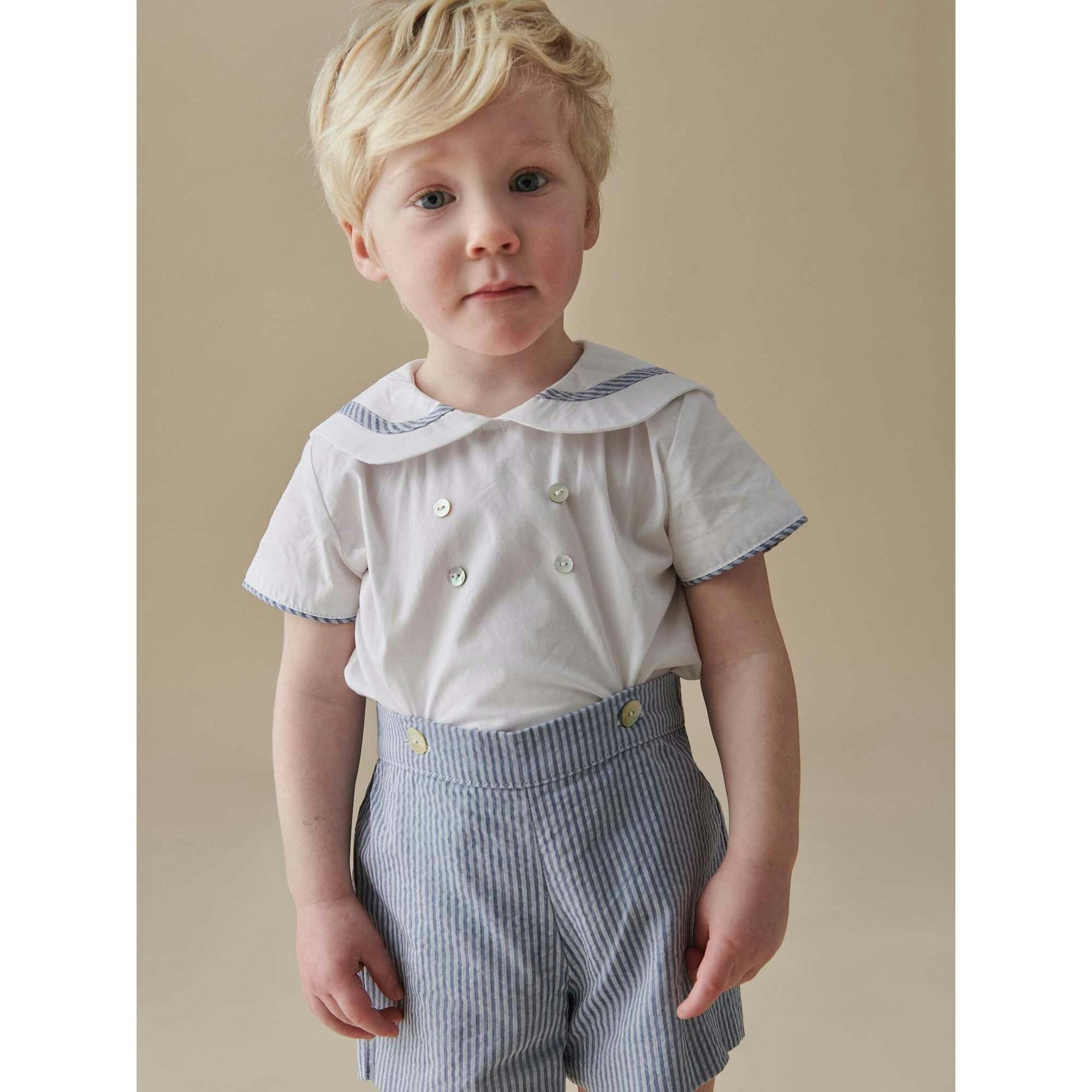 Dark Blue Stripe Antonio Baby Boy Set
