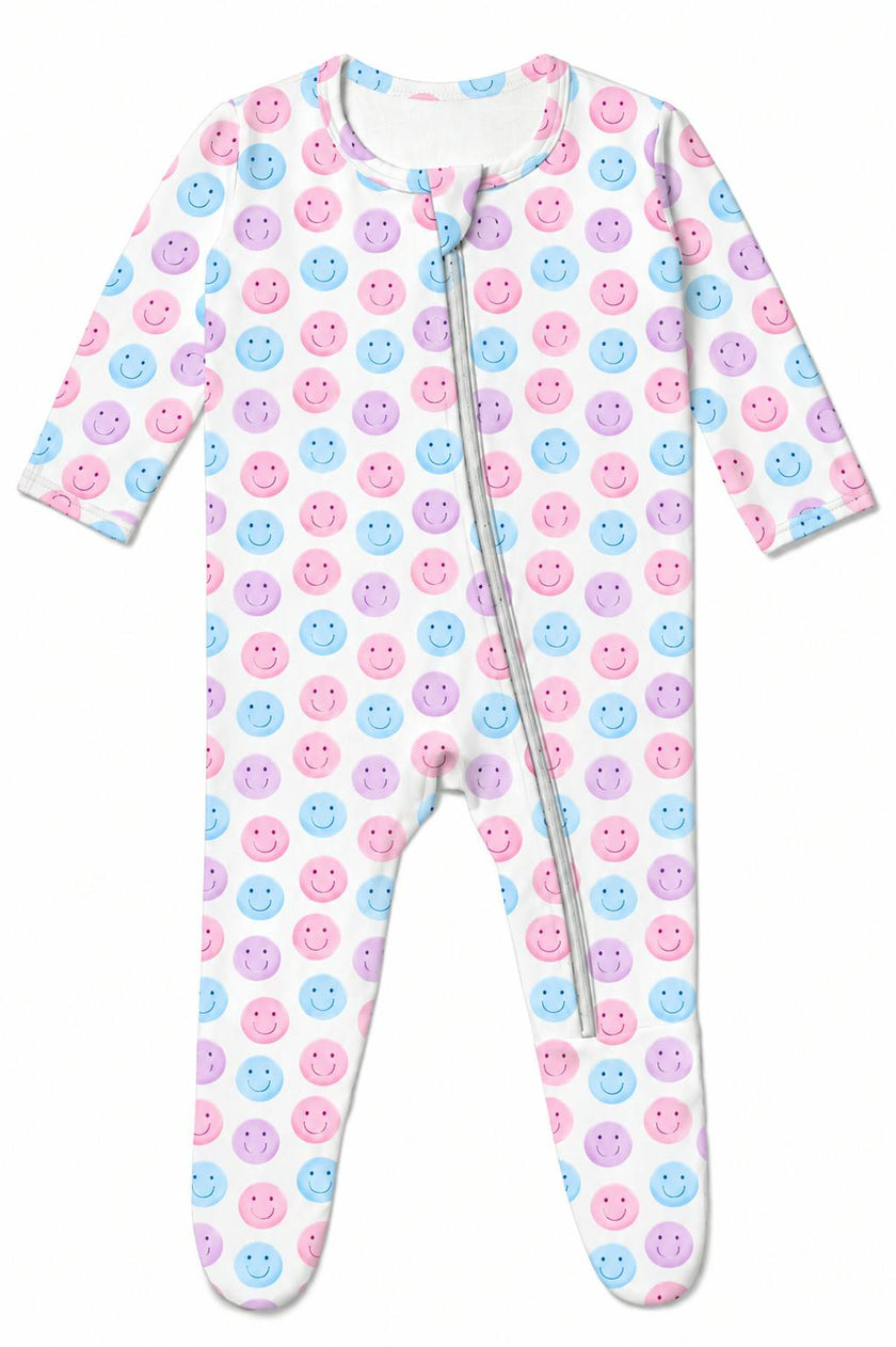 Baby Footie - Smiley Dot