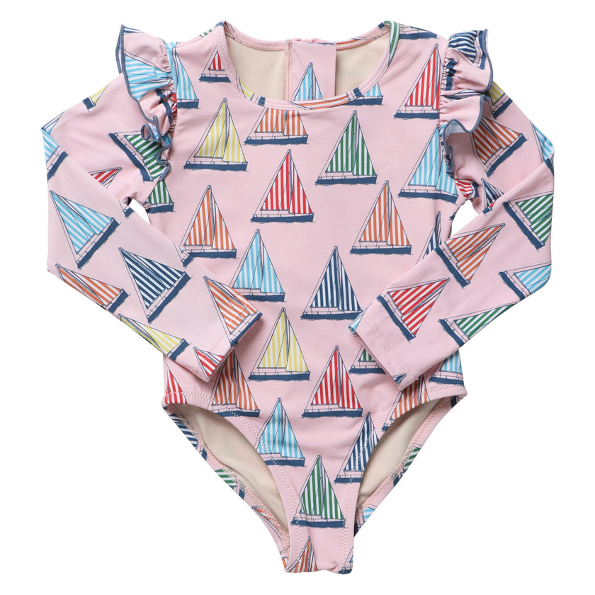 Girls Rachel Suit - Pink Regatta