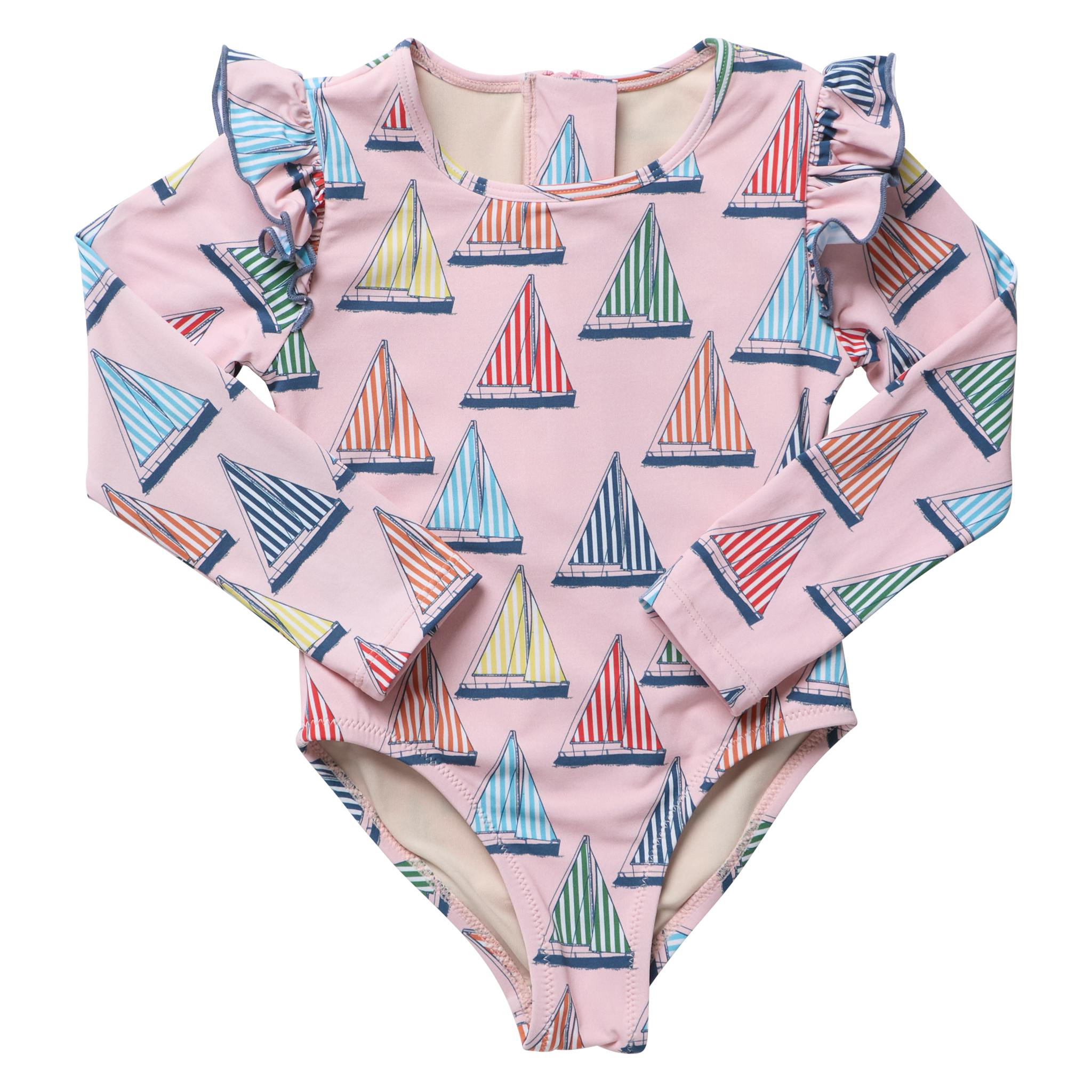 Girls Rachel Suit - Pink Regatta