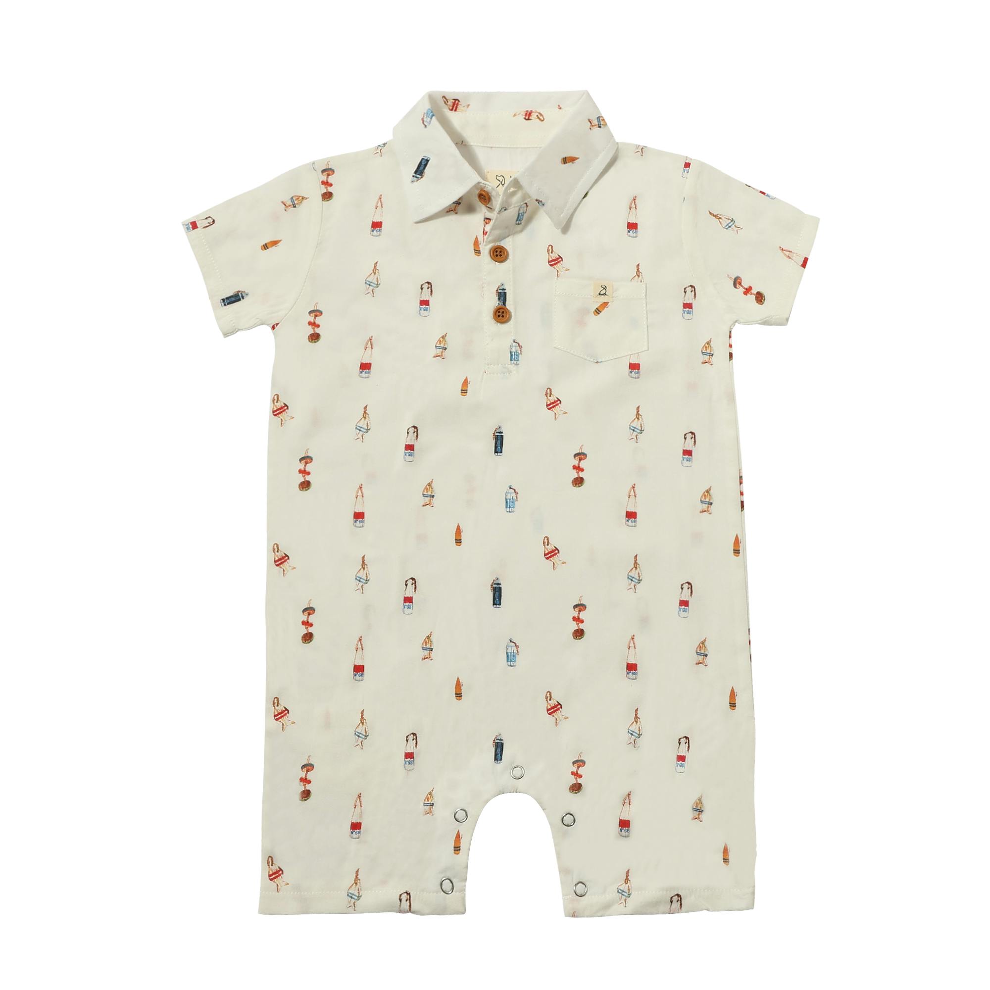 MOLOKAI White Buoys Printed Romper