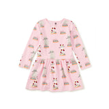 Long Sleeve Pocket Dress, Bookshop Cat