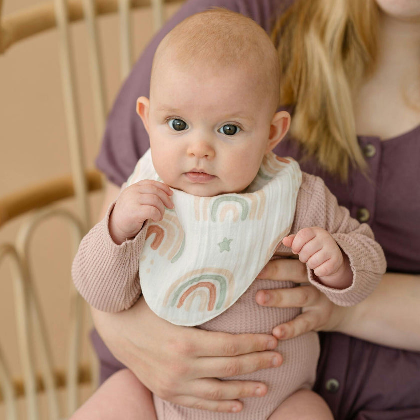 Parker 3-pc. Muslin Baby Bib Set (Rainbow/Butterfly)