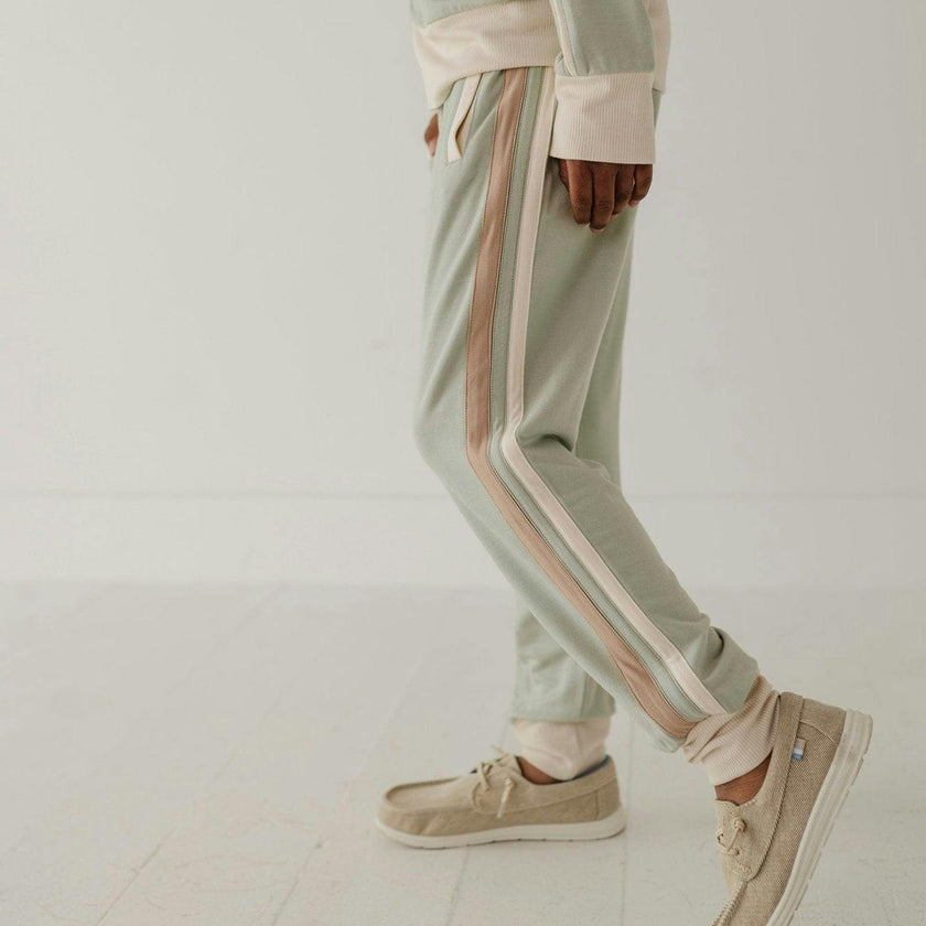 Track Striped Jogger Desert Sage