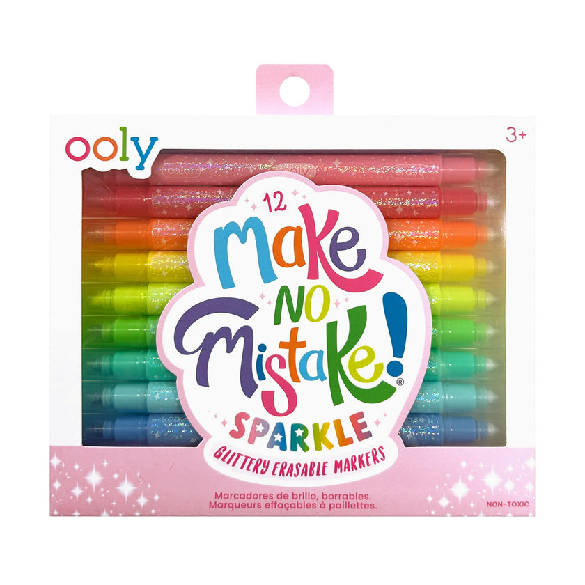 Make No Mistake! Sparkle Glittery Erasable Markers - Set of 12