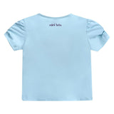 Blue Butterfly Applique T-Shirt