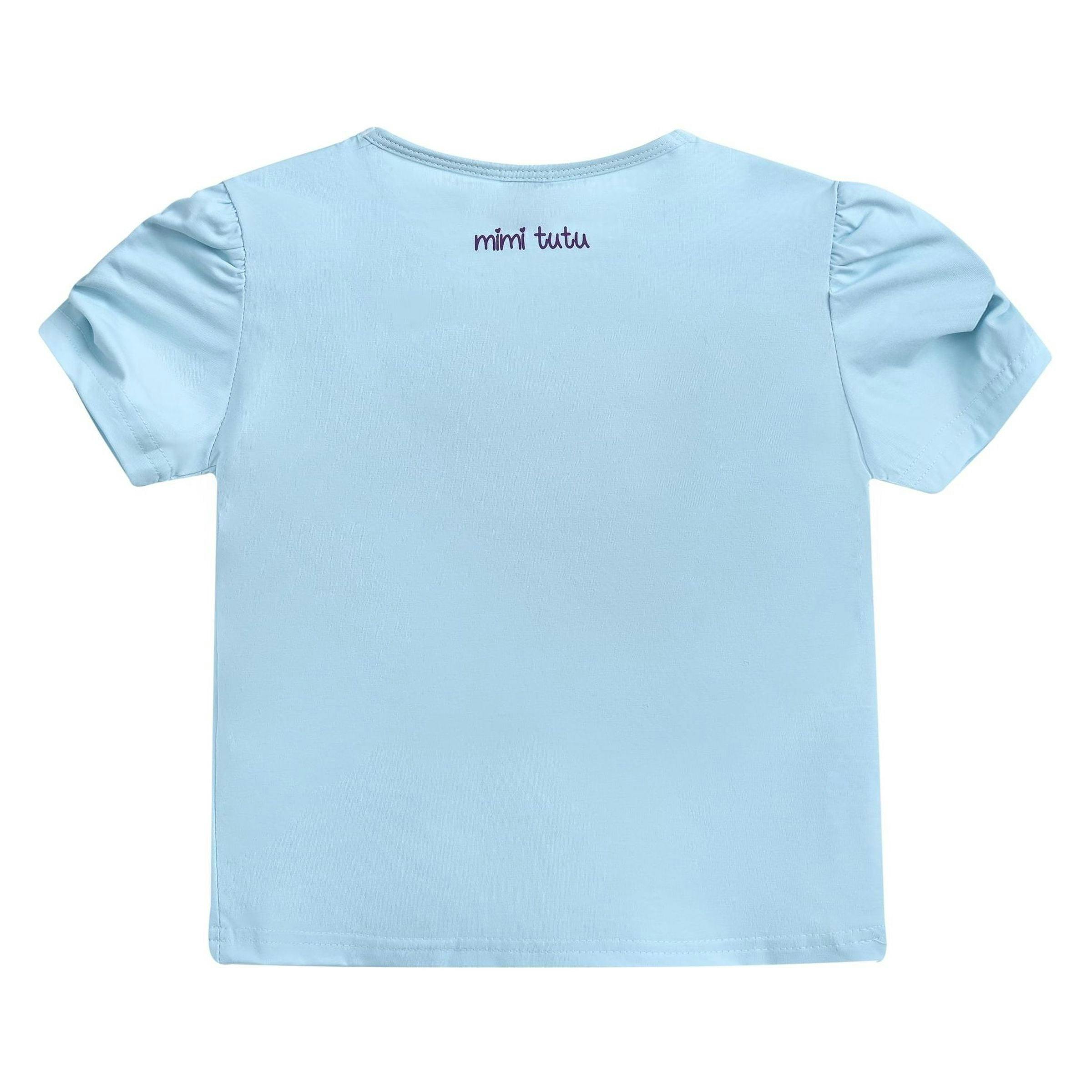 Blue Butterfly Applique T-Shirt