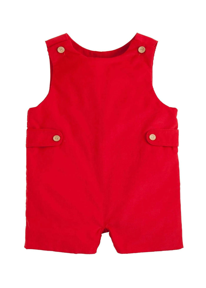 Button Tab John John - Red Corduroy