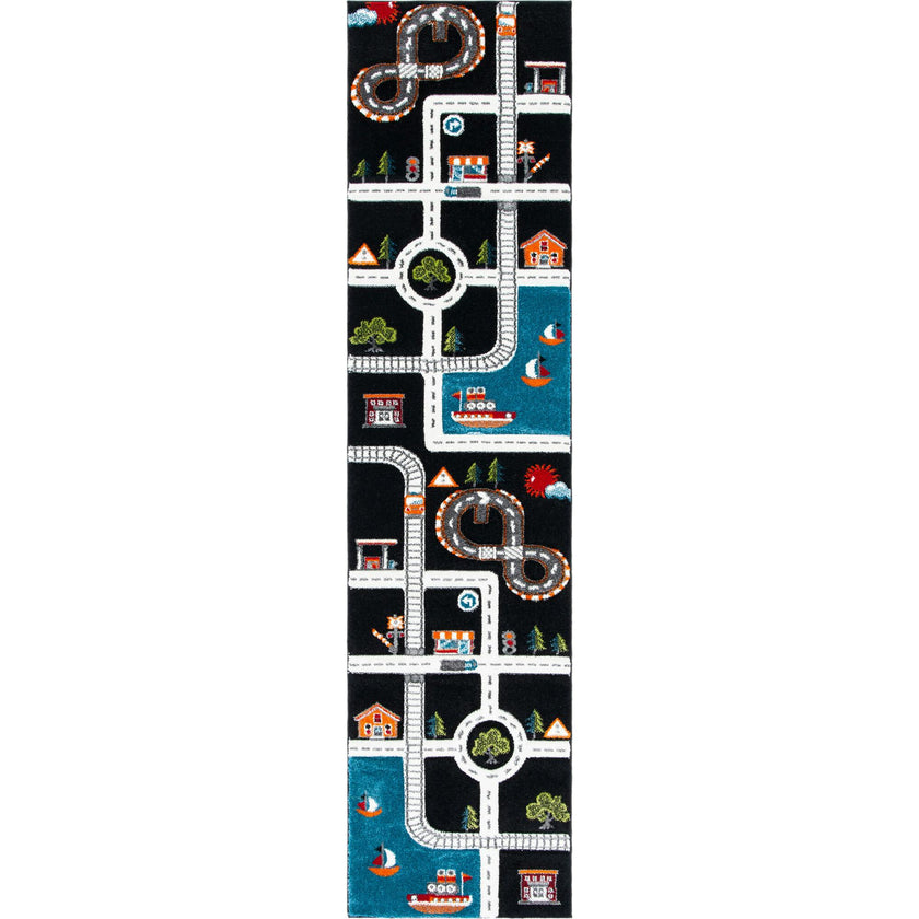 Carousel Kids Atlas Rug, Black
