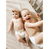 Cotton Muslin Crib Sheet - Taupe Cross