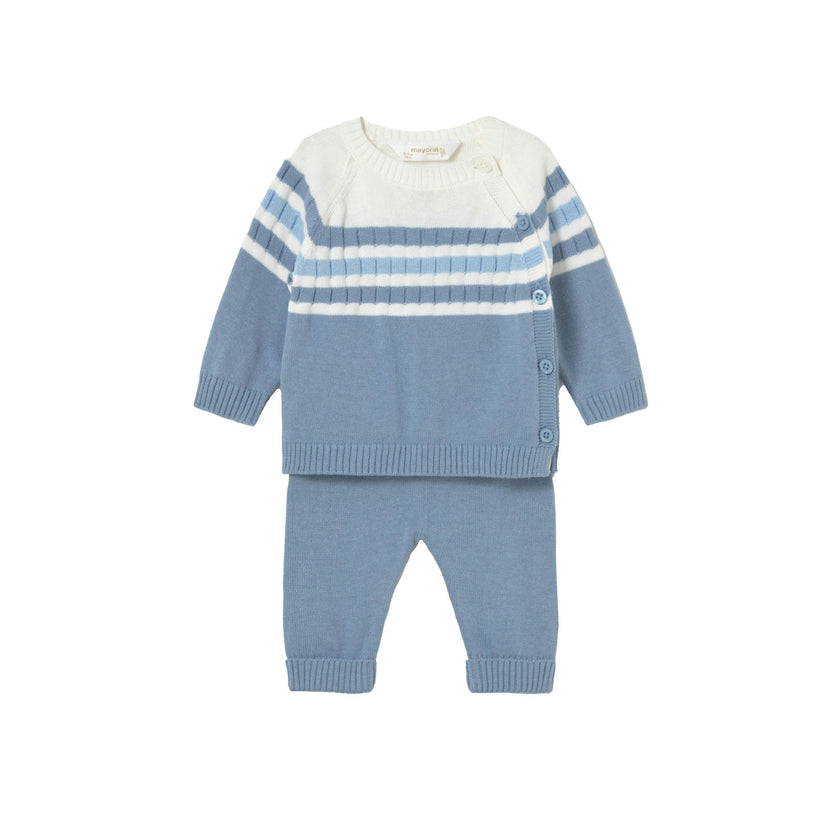 Light Blue Knitted Baby Outfit
