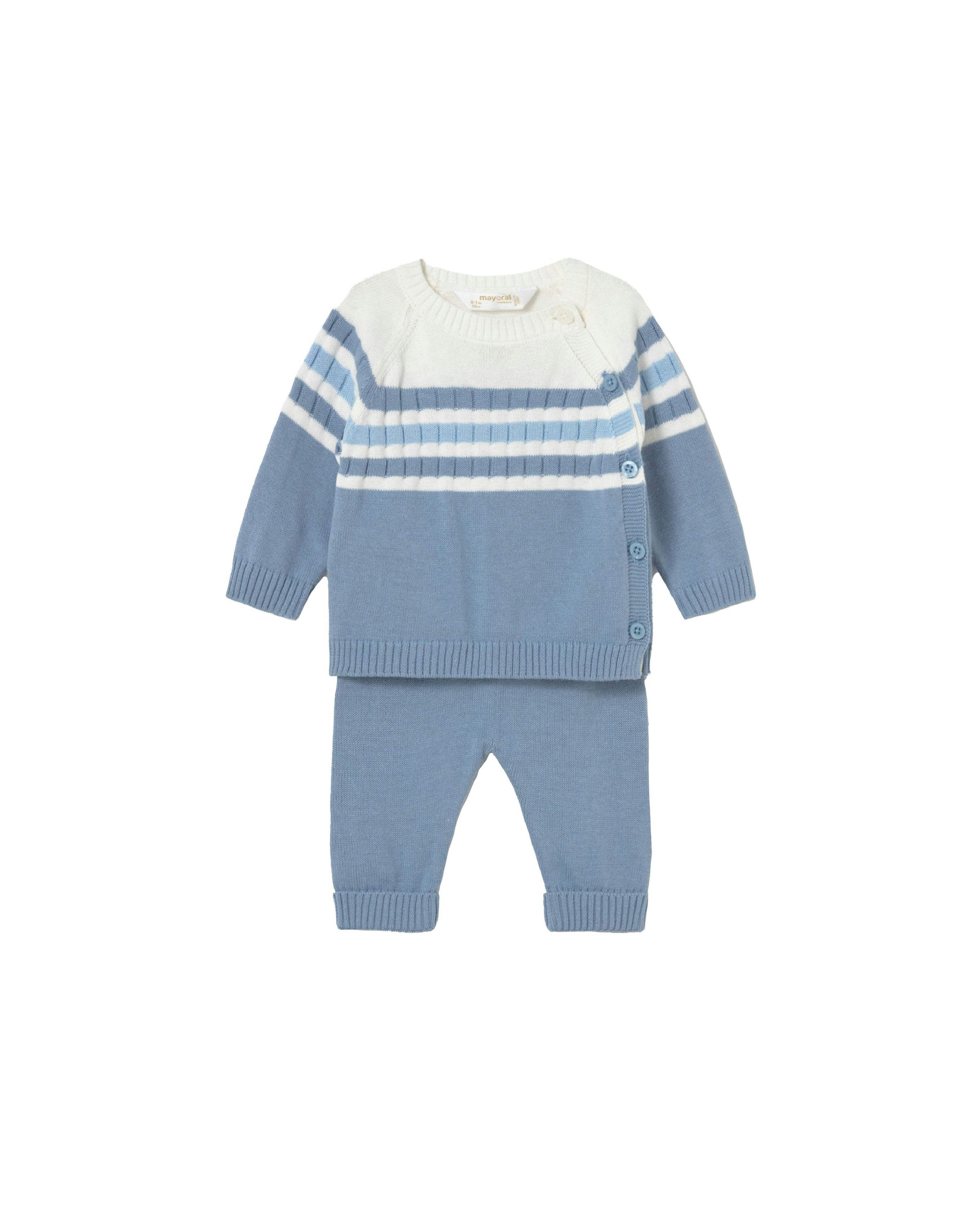 Light Blue Knitted Baby Outfit