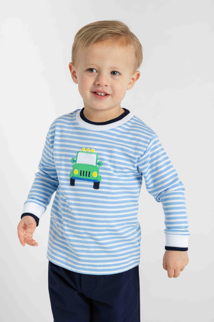 Stripe Knit Shirt With Safari Jeep