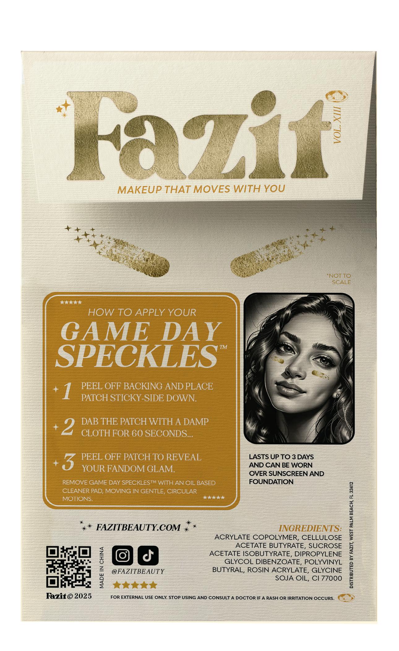 Gold Game Day Speckles