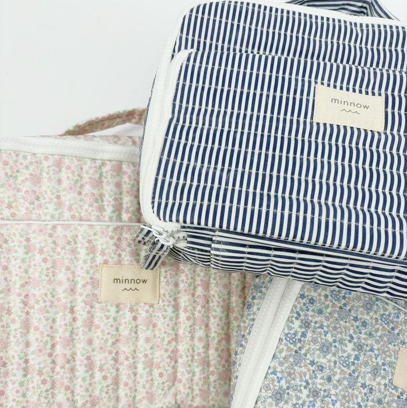 Navy Stripe Coated Lunchbox