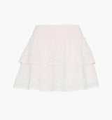 The Meena Skirt - Powder Pink Swiss Dot