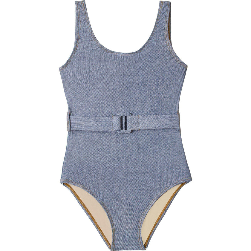 Indie Sky Belted One Piece, Blue