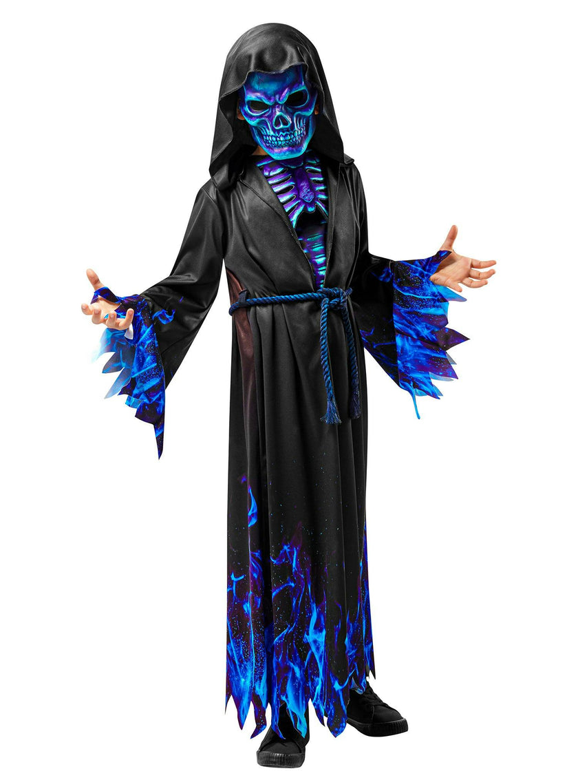 Boys' Blue Skeleton Reaper Costume