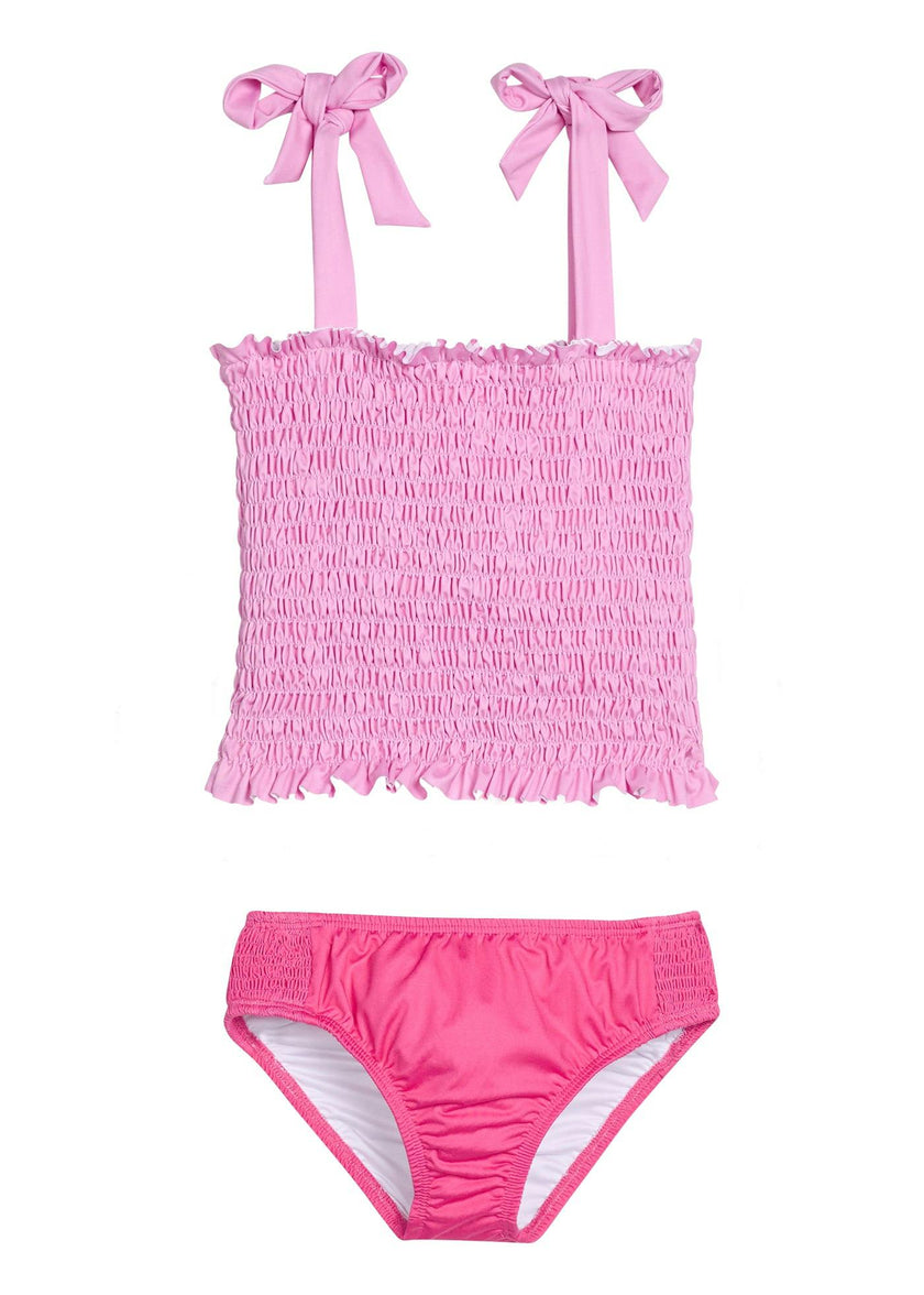 Smocked Tankini - Pinks