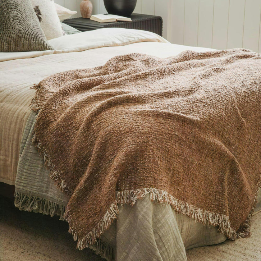 Reversible Chestnut Harmony Throw