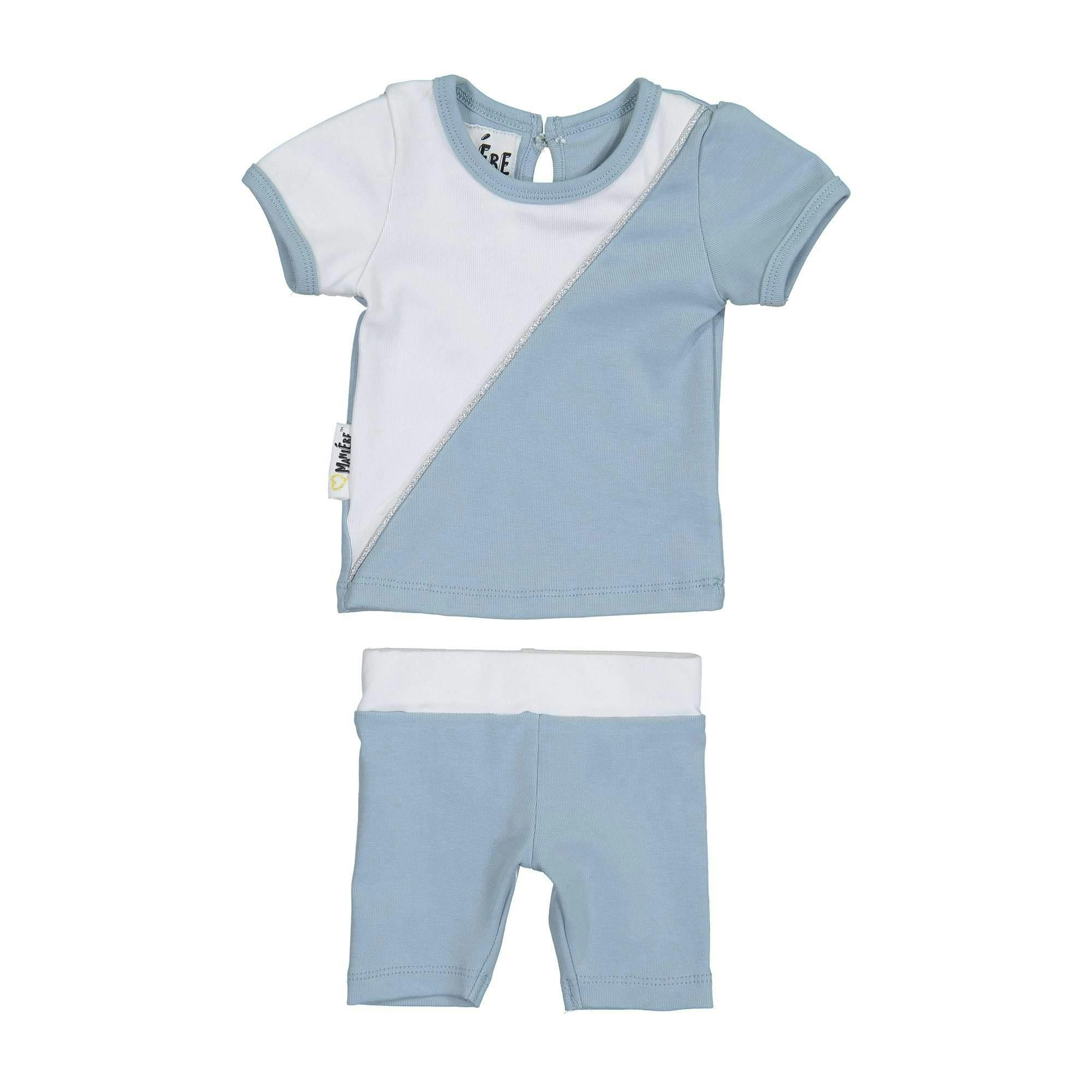 Diagonal Cording 2-Piece Top & Short Set