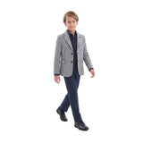 Gray Double Striped Blazer