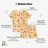 Pounce In Paradise Cheetah Bamboo Kids Pajama Short Set