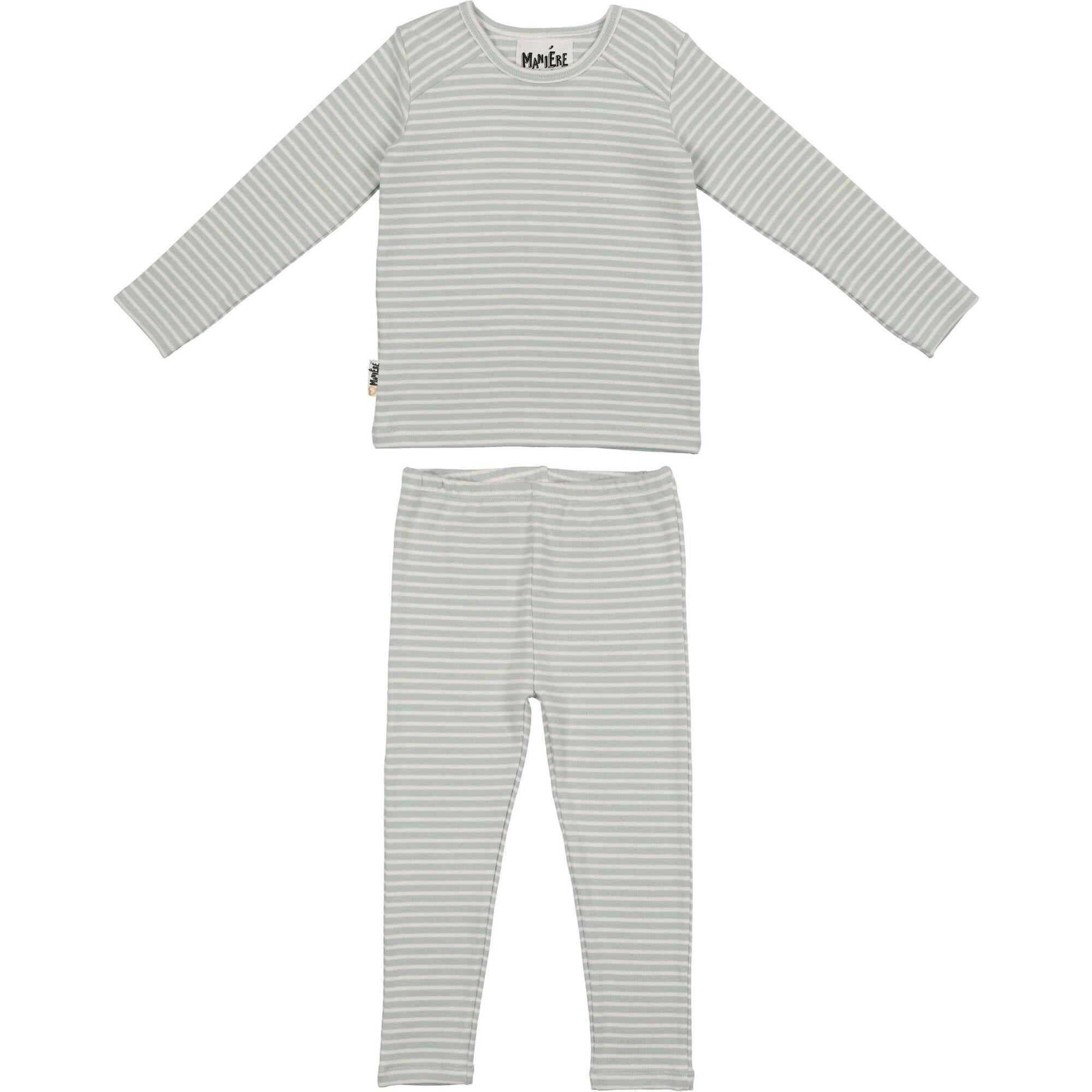 Directional Striped Raglan Sleeve Top & Pant Set