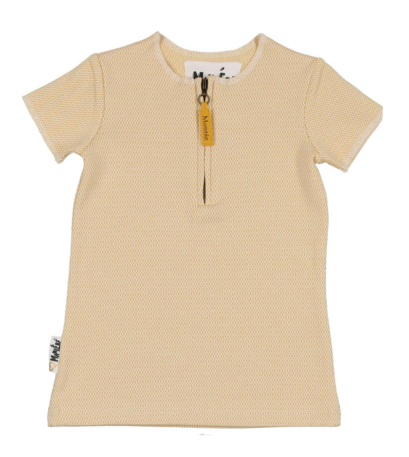 Microgrid Patterned Short Sleeves Unisex Shirt