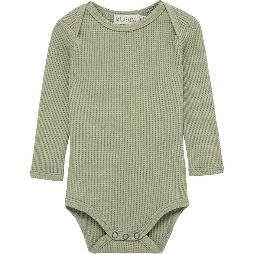 Tea Waffle Long Sleeve One Piece