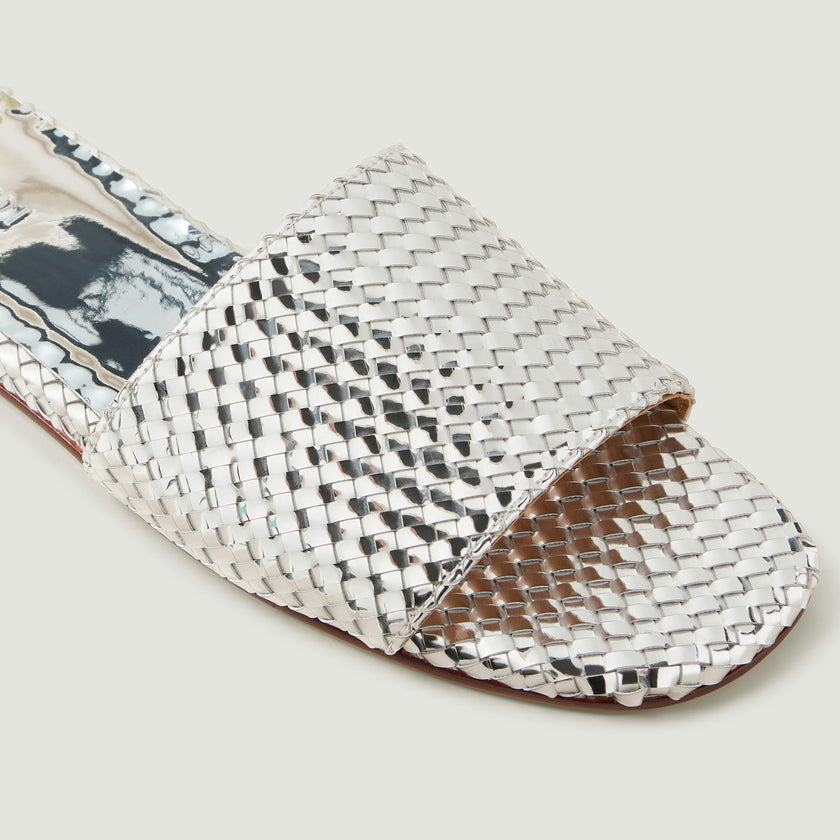 St. Barths Slide Metallic | Silver