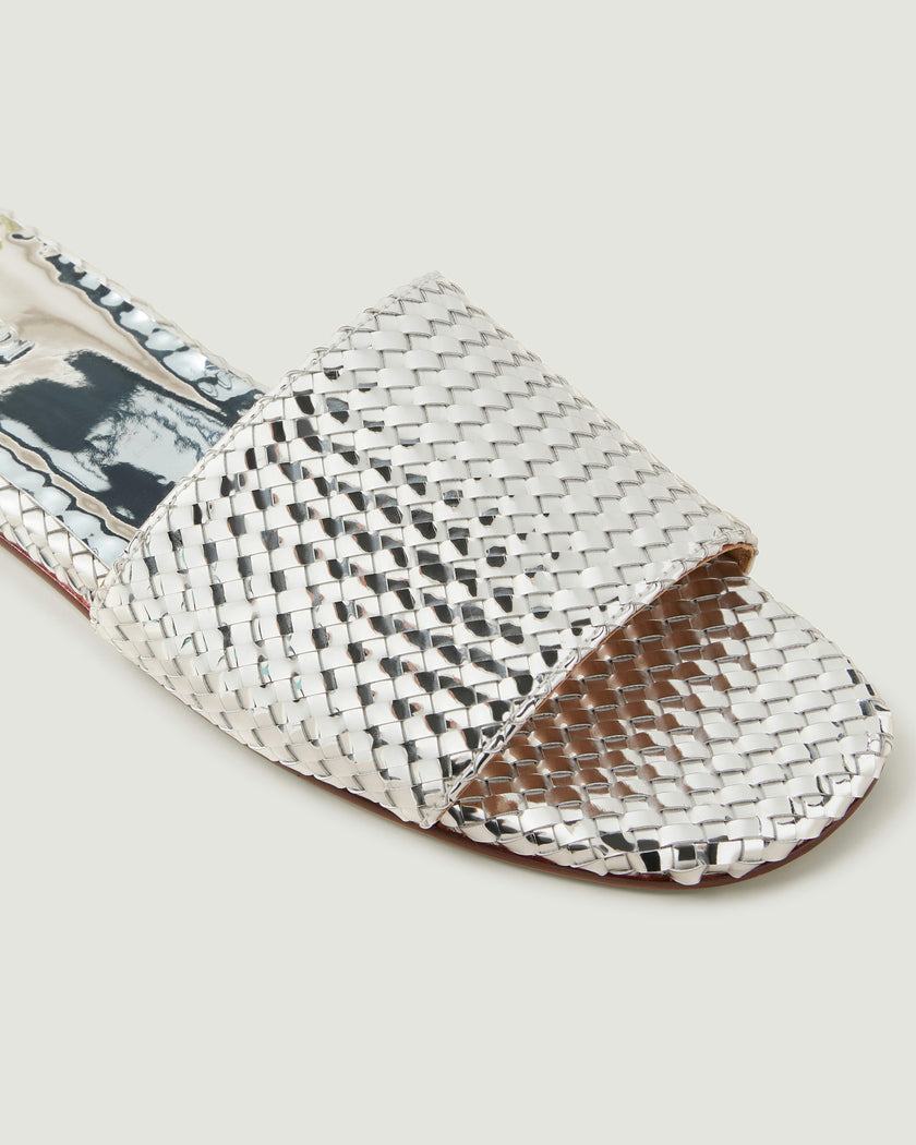 St. Barths Slide Metallic | Silver