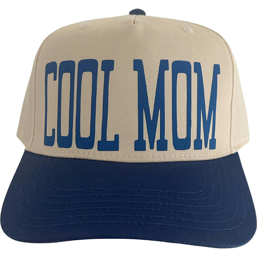 Women's Cool Mom 2-Tone Hat, Tan & Blue - OS