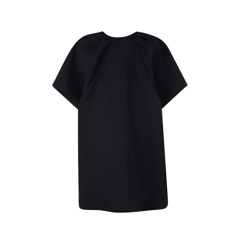 Snapshot Short Dress for Girls in Black with Print