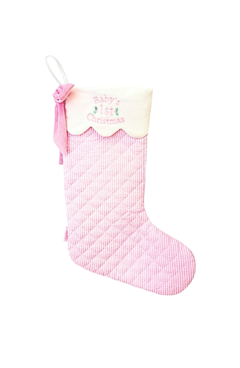 Baby's 1st Christmas Stocking, Pink