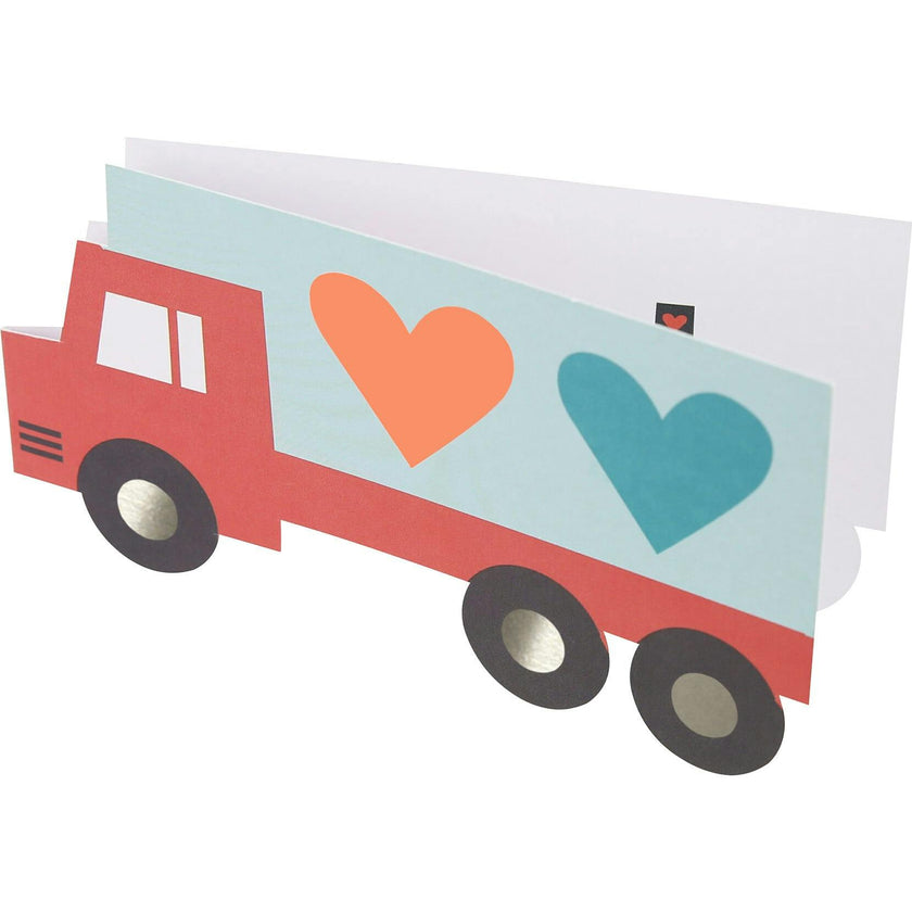 Truck Kids Valentine'S Cards & Stickers Set