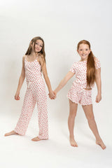 Girls Strawberry Print Short Sleeve Top and Shorts Set