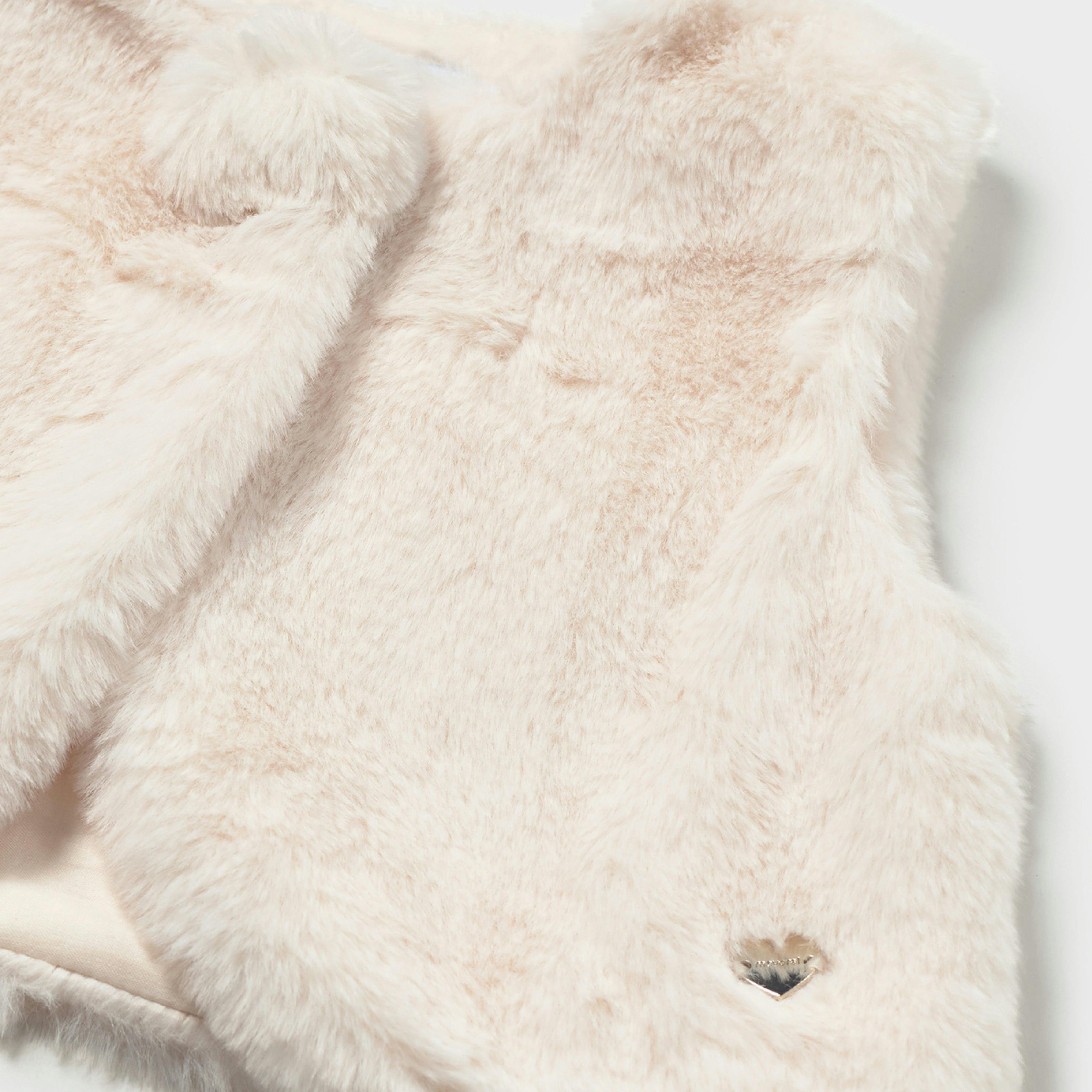 White Faux Fur Vest