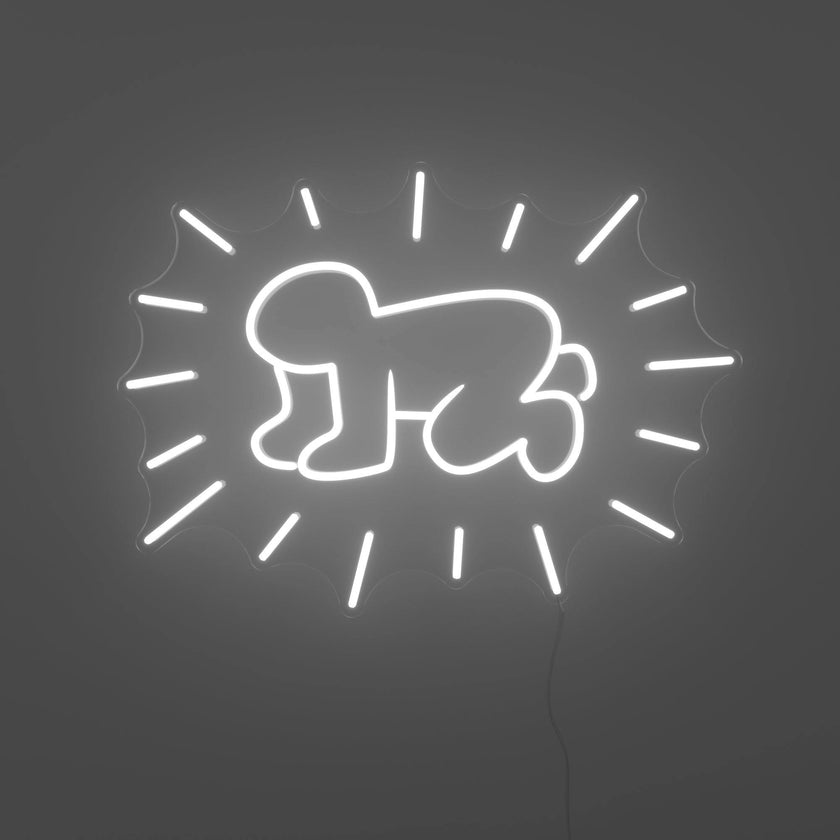 Radiant Baby, YP x Keith Haring, LED neon sign