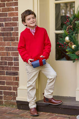 Quarter Zip Sweater - Red
