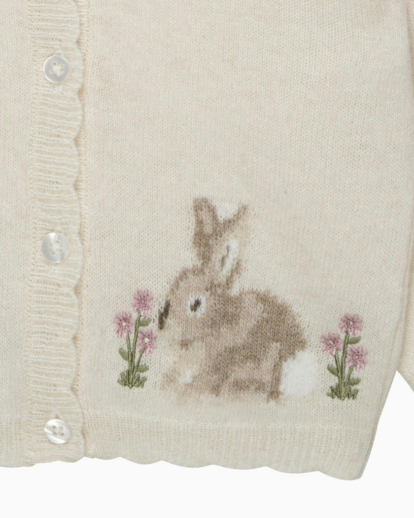 Baby Bunny Cardigan in Winter White